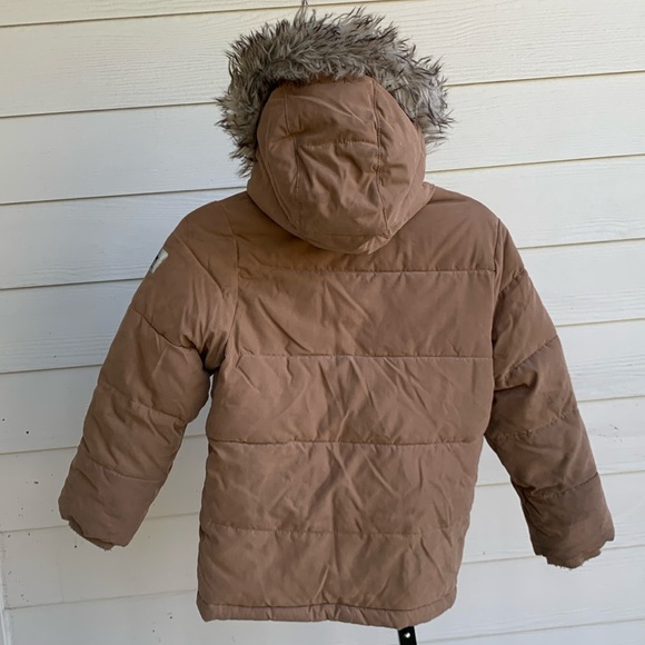 Abercrombie n fitch faux Sherpa lined coat puffer fullzip hood jacket 7/8 - Picture 3 of 8